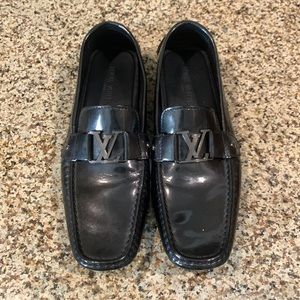 Louis Vuitton Black Patent Leather Loafer. Size 12. Gently Used.